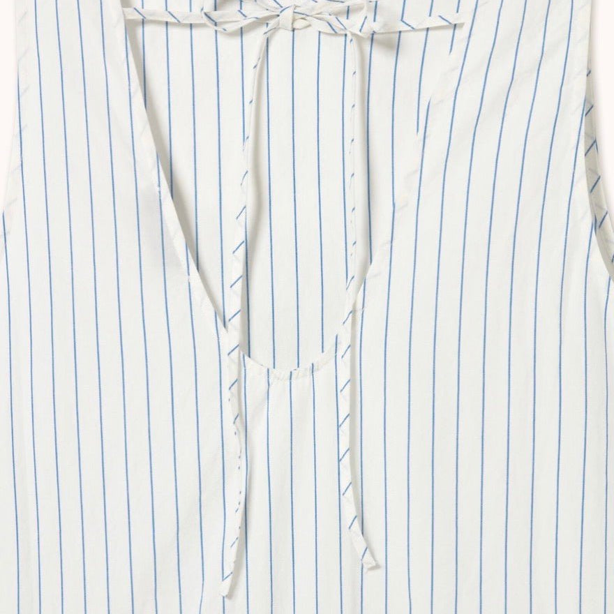 The Tiny Big Sister Striped Low Back Dress White - Steranko Clothing Manchester