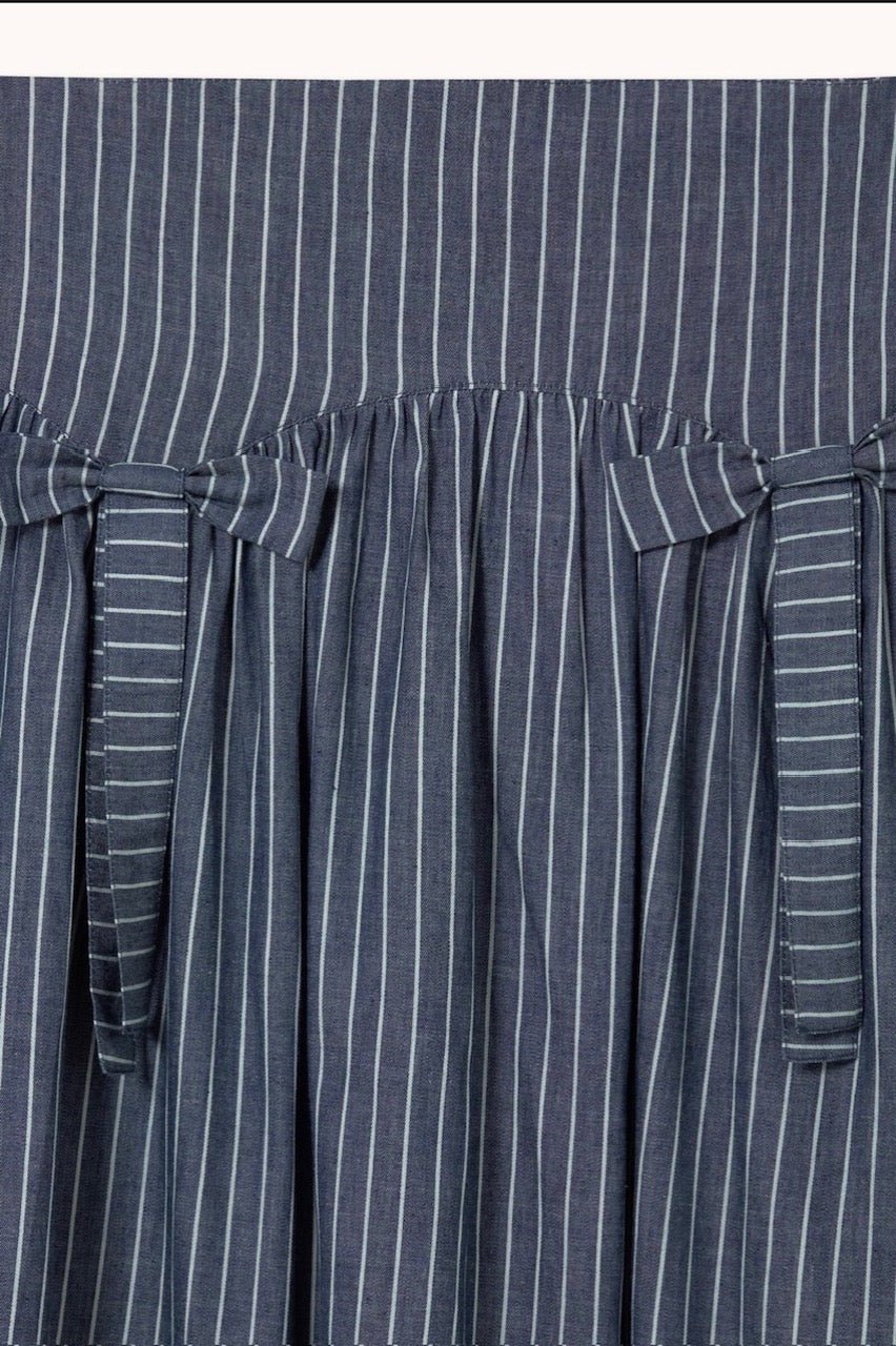 The Tiny Big Sister Striped Skirt Light Navy - Steranko Clothing Manchester