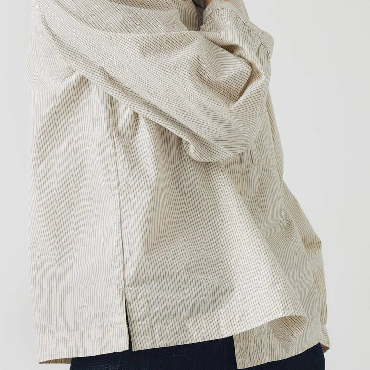 Toast Baya Patch Pocket Stripe Shirt Sunwashed Blue - Steranko Clothing Manchester