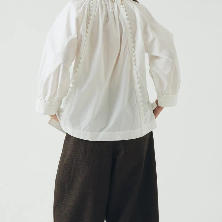 Toast Crockery Edge Poplin Top Paper White - Steranko Clothing Manchester