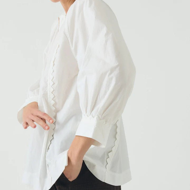 Toast Crockery Edge Poplin Top Paper White - Steranko Clothing Manchester