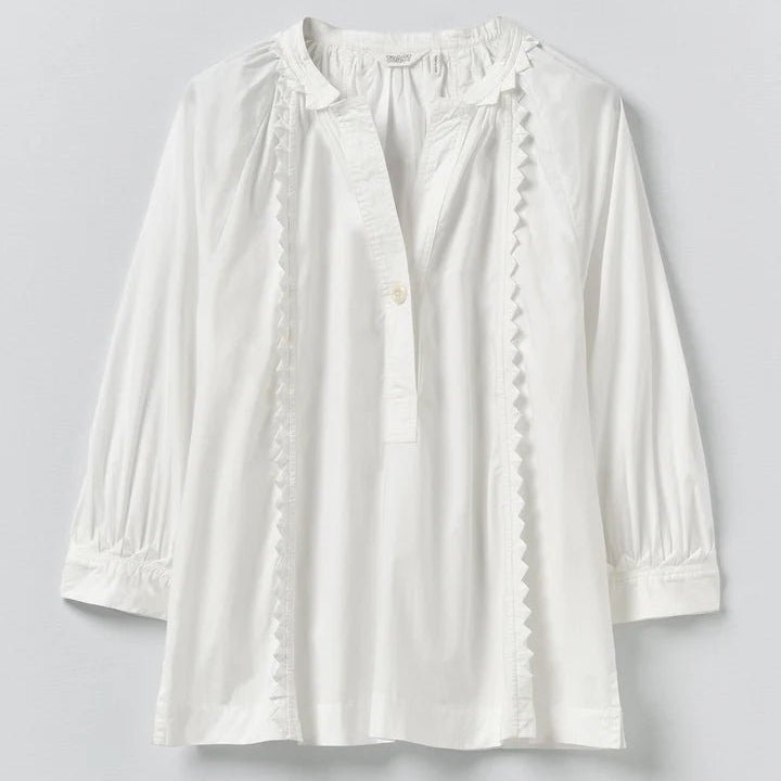 Toast Crockery Edge Poplin Top Paper White - Steranko Clothing Manchester