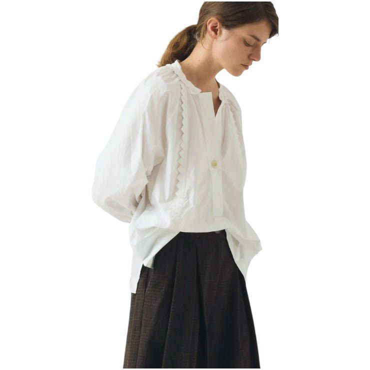 Toast Crockery Edge Poplin Top Paper White - Steranko Clothing Manchester