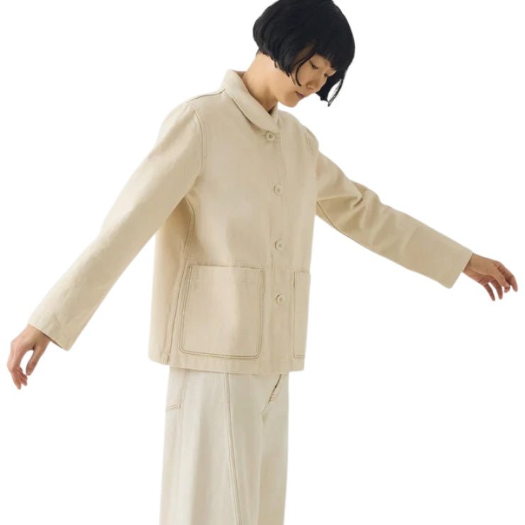 Toast Hal Denim Workwear Jacket Ecru - Steranko Clothing Manchester