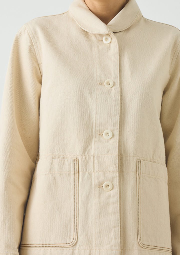 Toast Hal Denim Workwear Jacket Ecru - Steranko Clothing Manchester