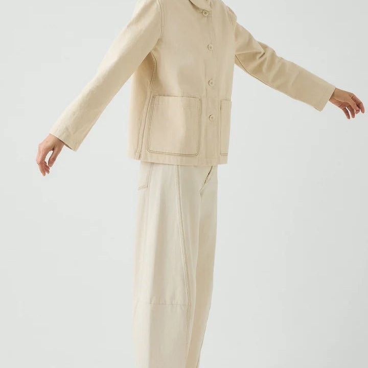 Toast Hal Denim Workwear Jacket Ecru - Steranko Clothing Manchester