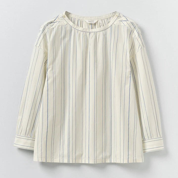 Toast Irregular Stripe Gathered Smock Top Cobalt - Steranko Clothing Manchester