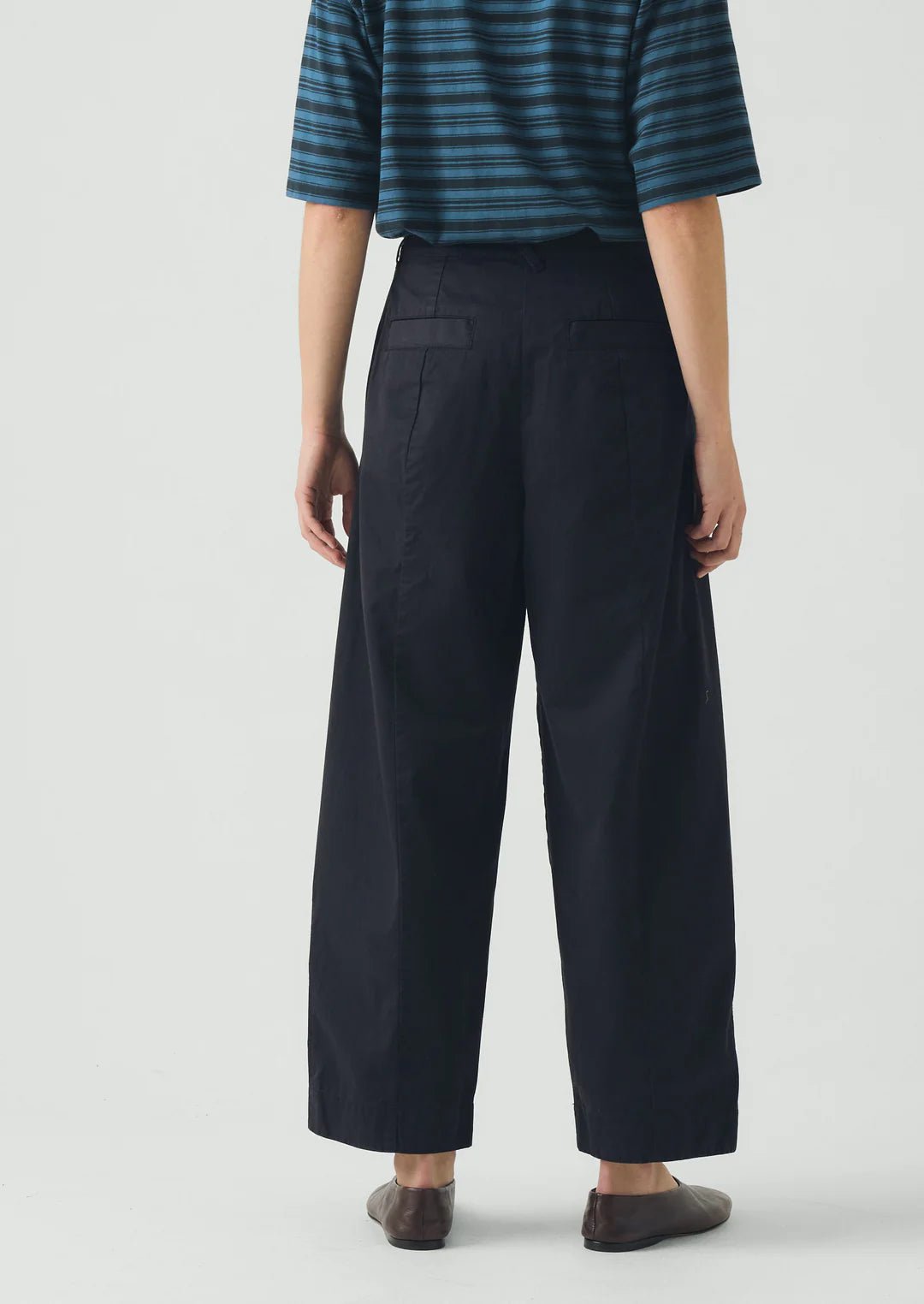 Toast Sculpted Organic Cotton Twill Trousers Mid Blue - Steranko Clothing Manchester