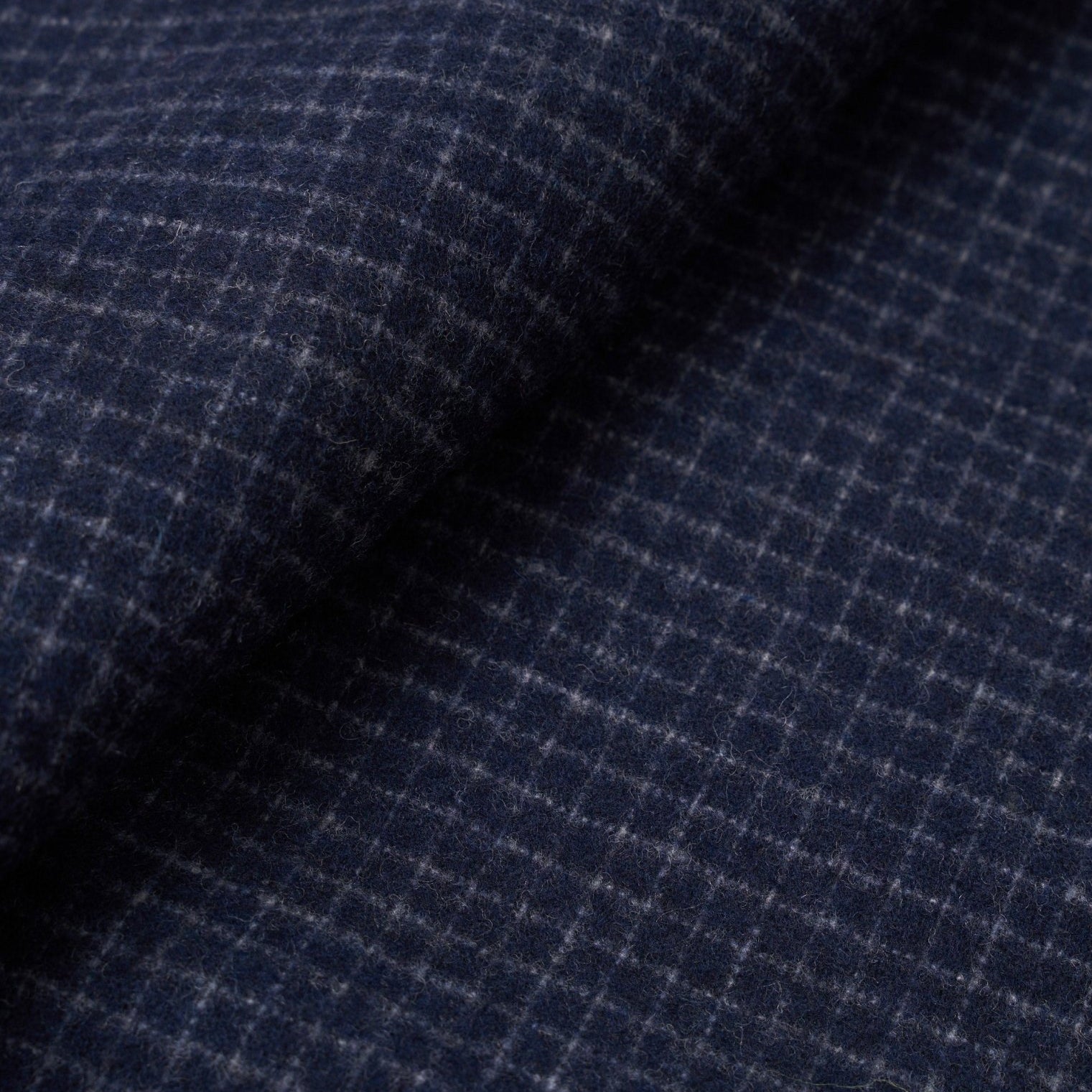 Universal Works Bobby Wool Mix Bakers Overshirt Navy Check - Steranko Clothing Manchester