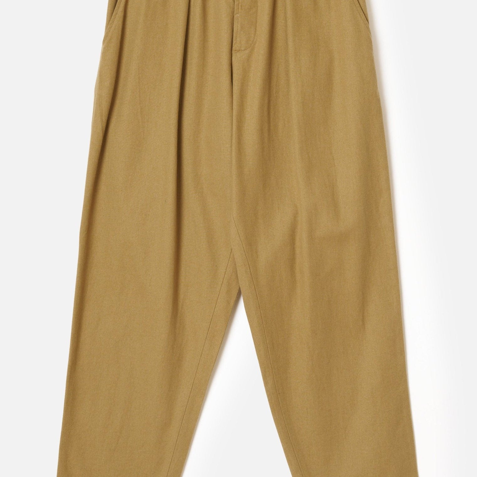 Universal Works Brushed Moleskin Pleated Track Pant Sand - Steranko Clothing Manchester