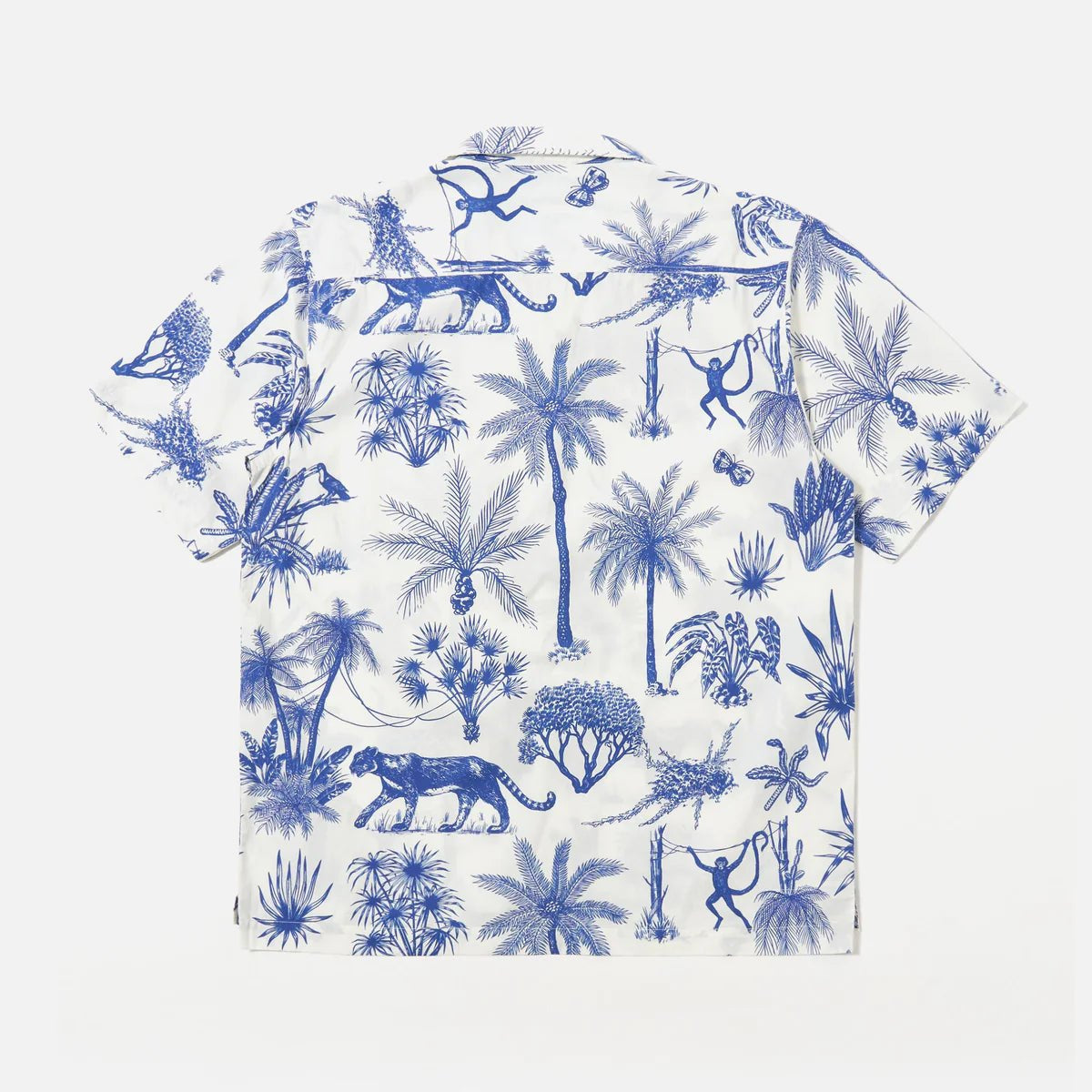 Universal Works Camp Shirt Jungle Toile Poplin White - Steranko Clothing Manchester