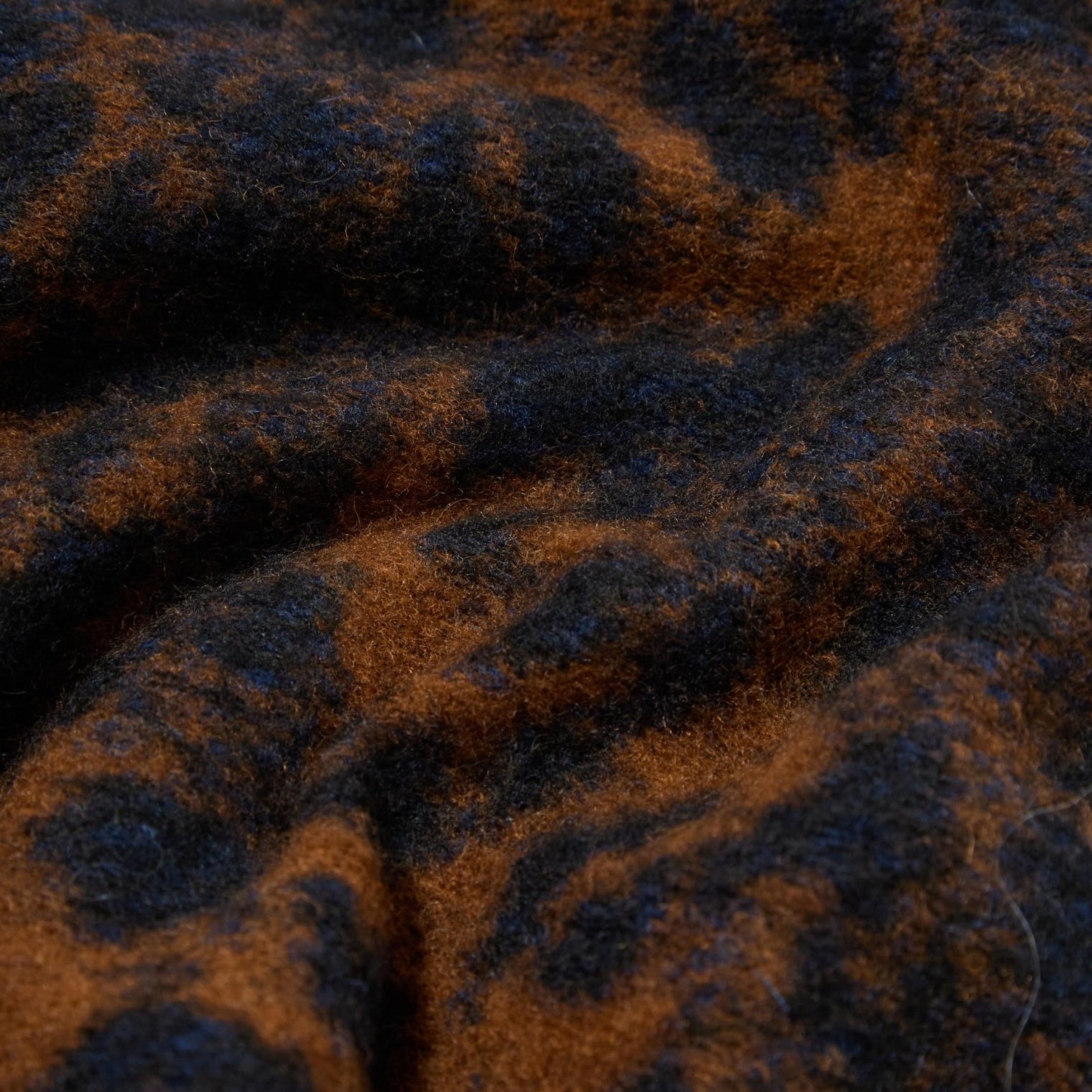 Universal Works Cardigan Night Leopard Dark Navy / Brown - Steranko Clothing Manchester
