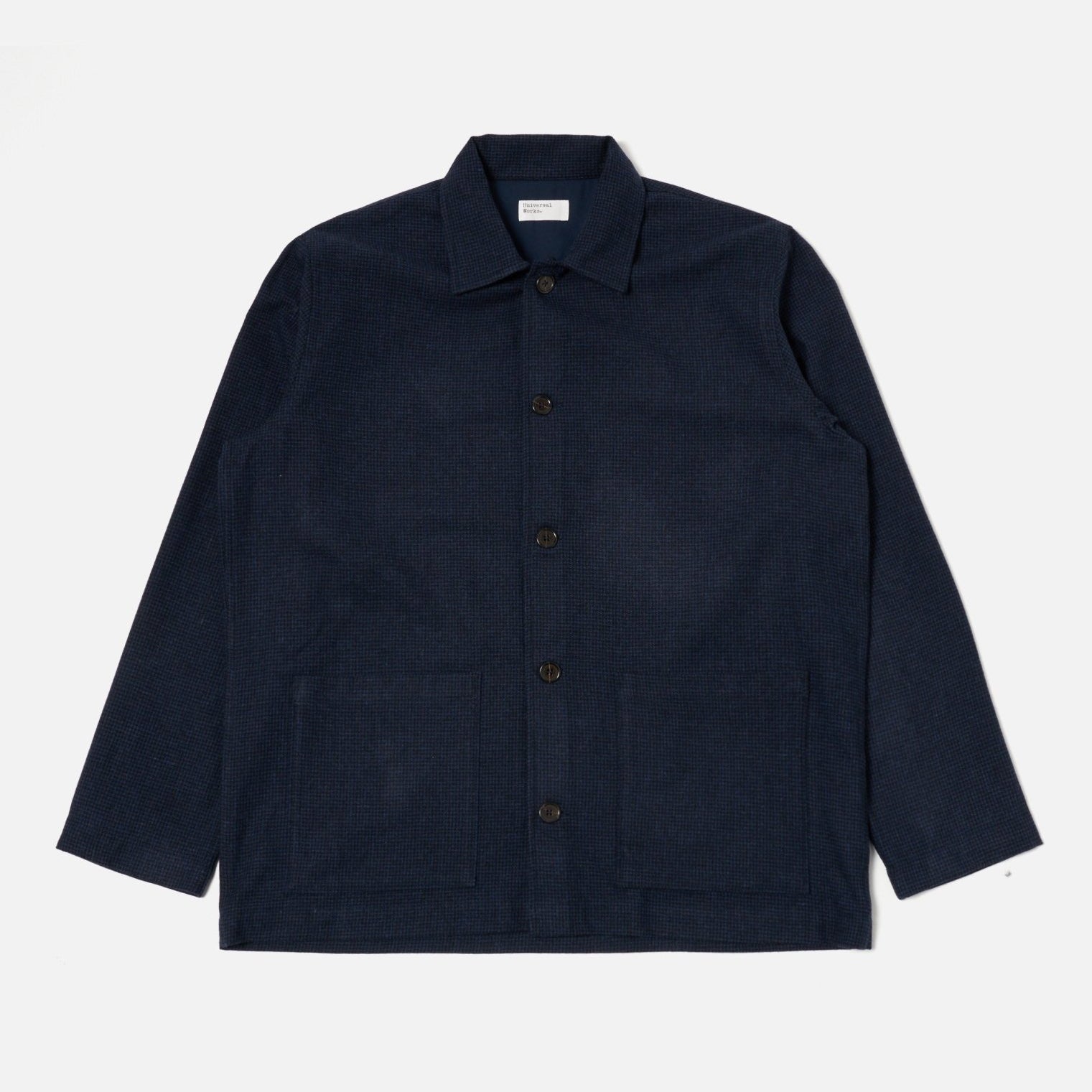 Universal Works Easy Overshirt Brushed Bari Navy - Steranko Clothing Manchester
