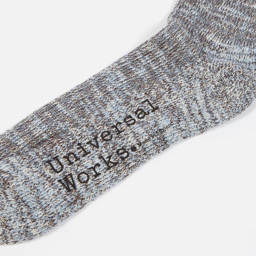 Universal Works Everyday Stripe Sock Cornish Blue - Steranko Clothing Manchester