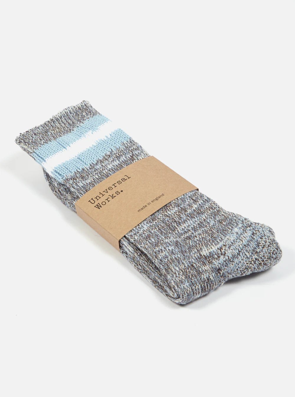 Universal Works Everyday Stripe Sock Cornish Blue - Steranko Clothing Manchester
