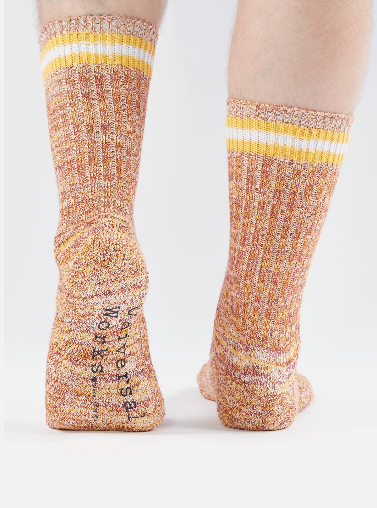 Universal Works Everyday Stripe Sock Yellow - Steranko Clothing Manchester