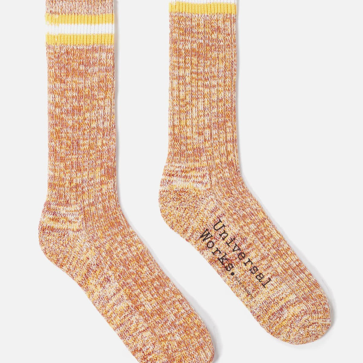 Universal Works Everyday Stripe Sock Yellow - Steranko Clothing Manchester
