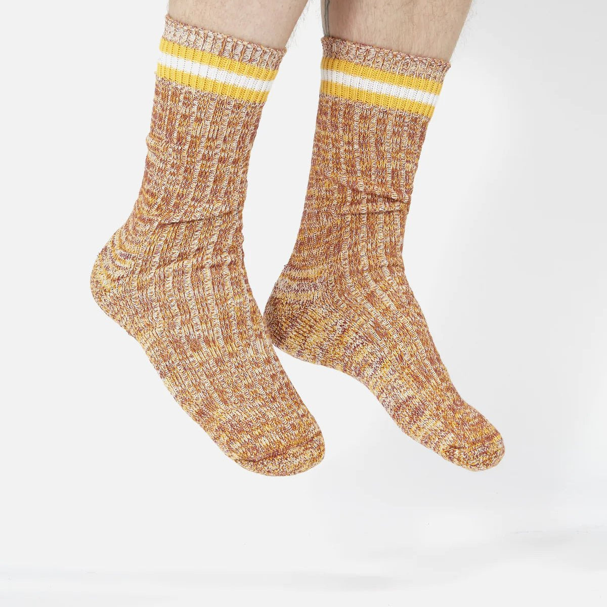 Universal Works Everyday Stripe Sock Yellow - Steranko Clothing Manchester
