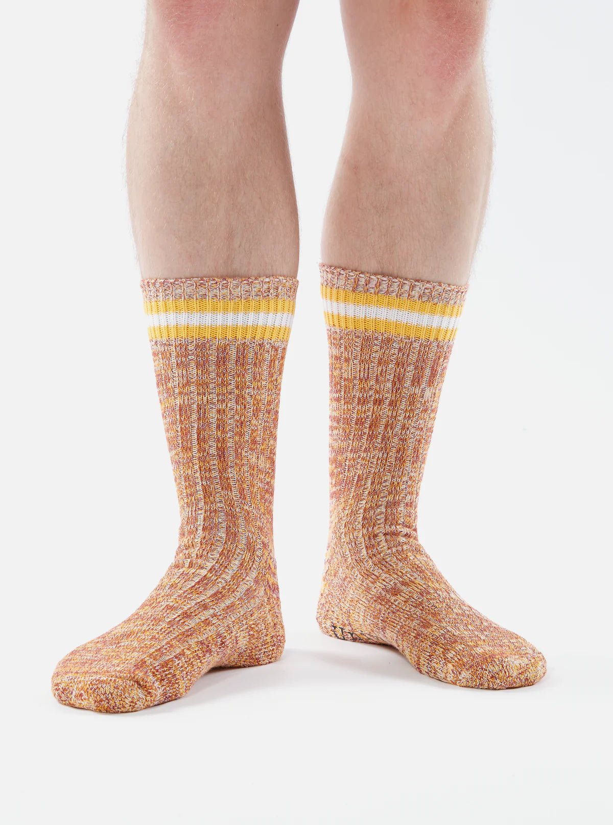 Universal Works Everyday Stripe Sock Yellow - Steranko Clothing Manchester