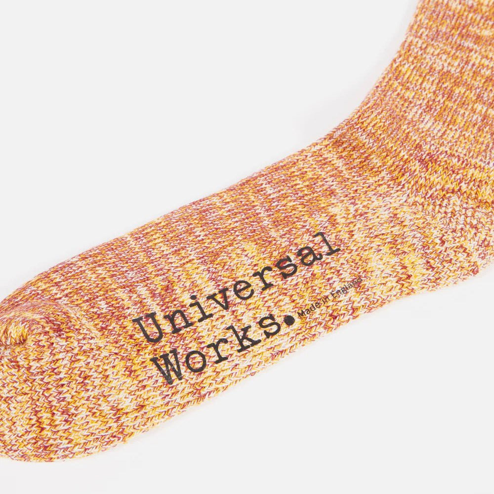 Universal Works Everyday Stripe Sock Yellow - Steranko Clothing Manchester