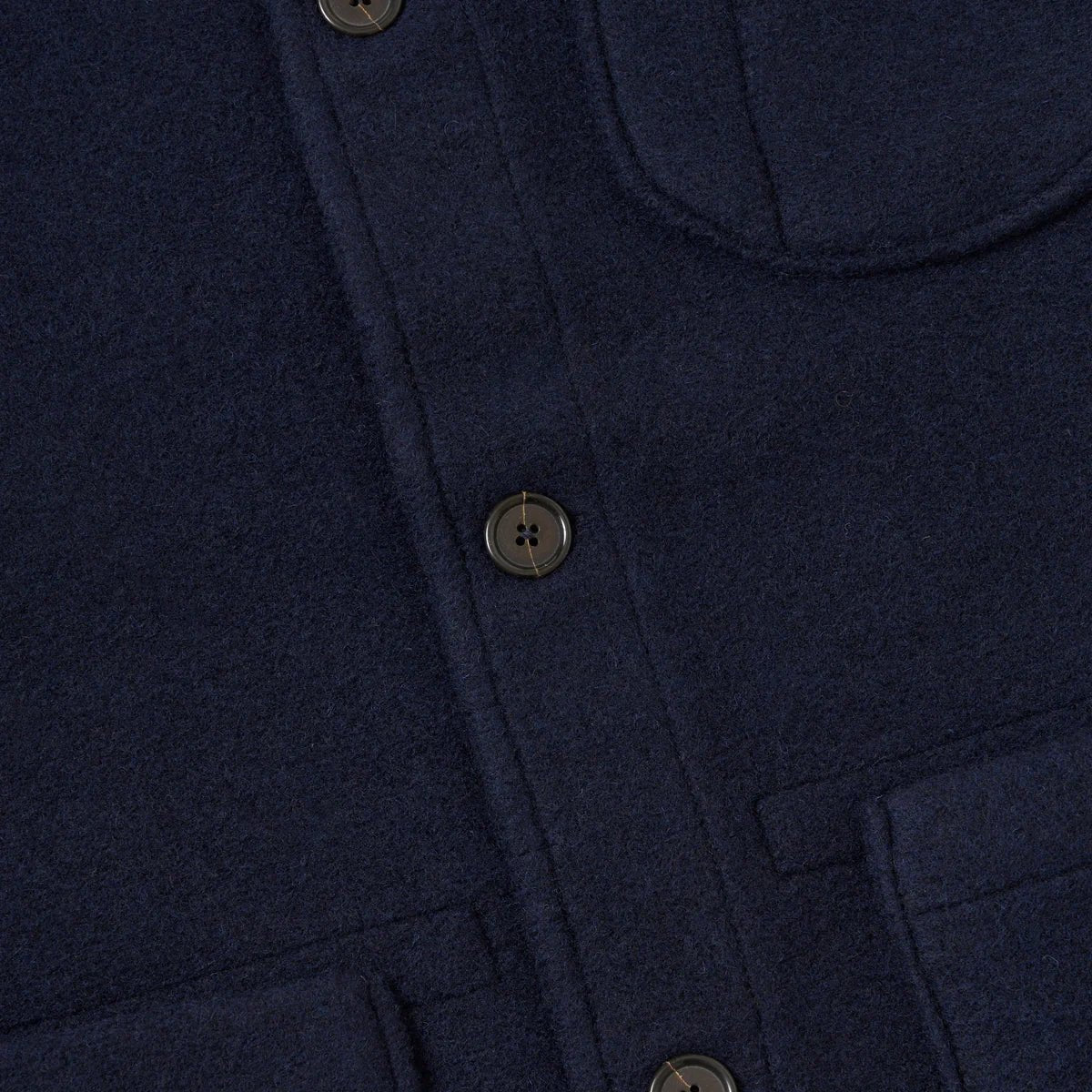 Universal Works Field Jacket Techno Melton Plain Navy - Steranko Clothing Manchester