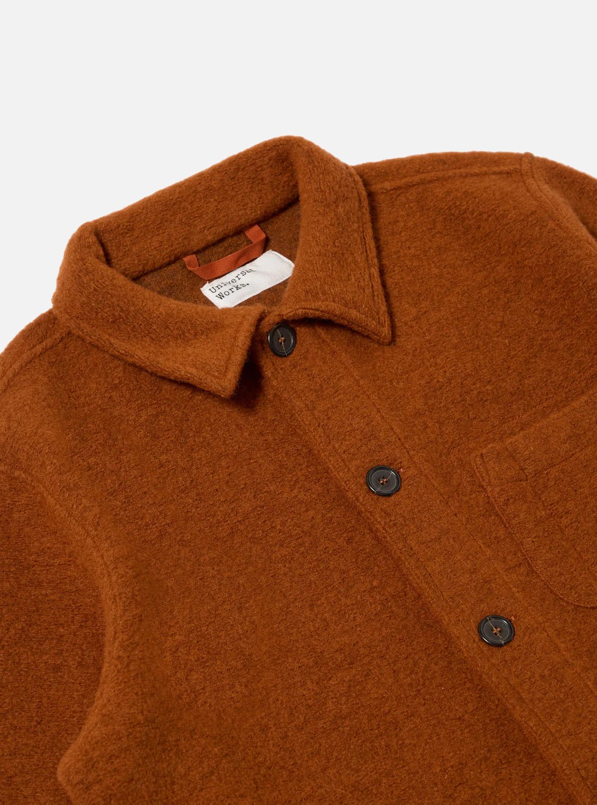 Universal Works Field Jacket Wool Fleece Rust - Steranko Clothing Manchester