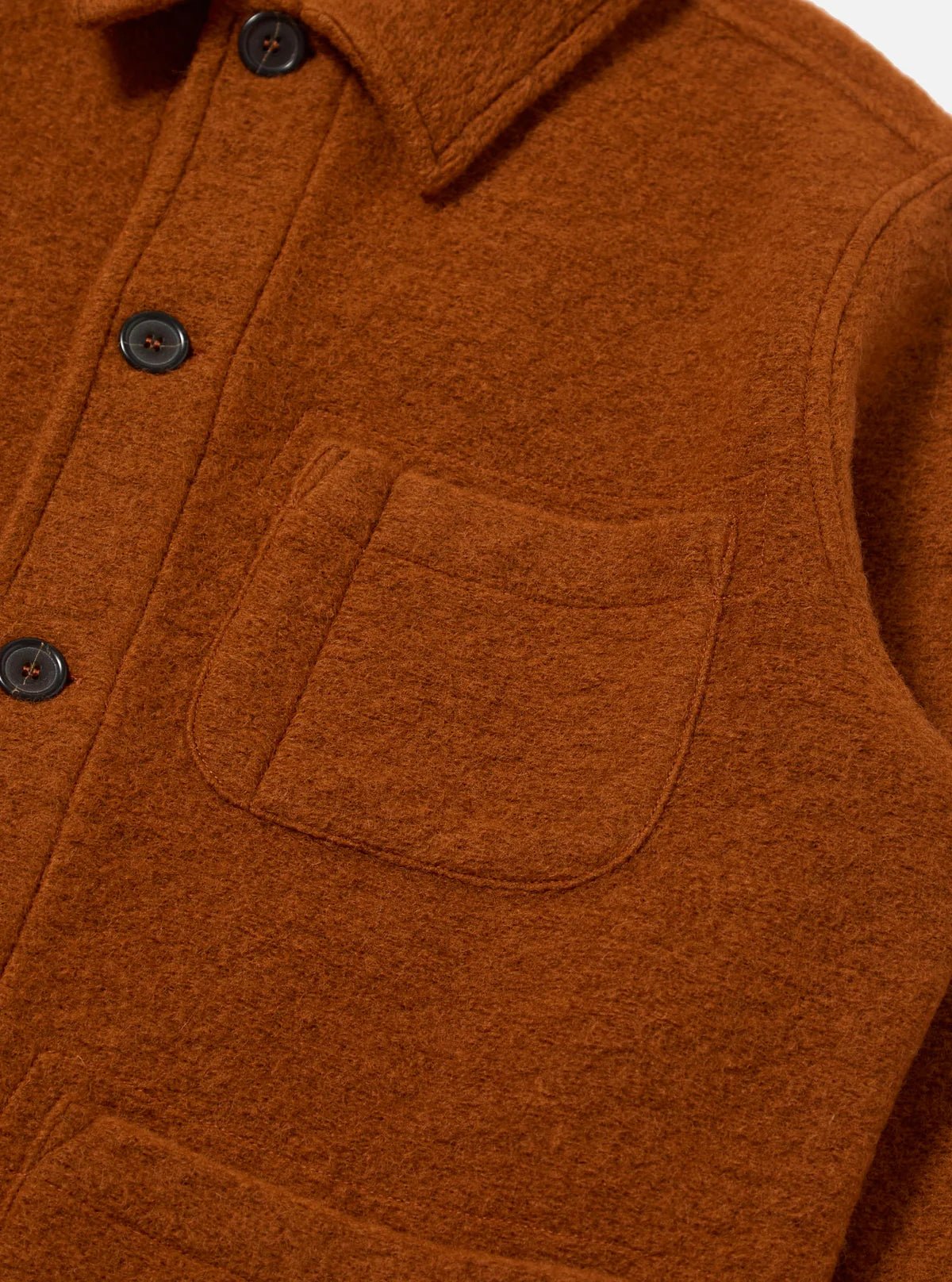 Universal Works Field Jacket Wool Fleece Rust - Steranko Clothing Manchester