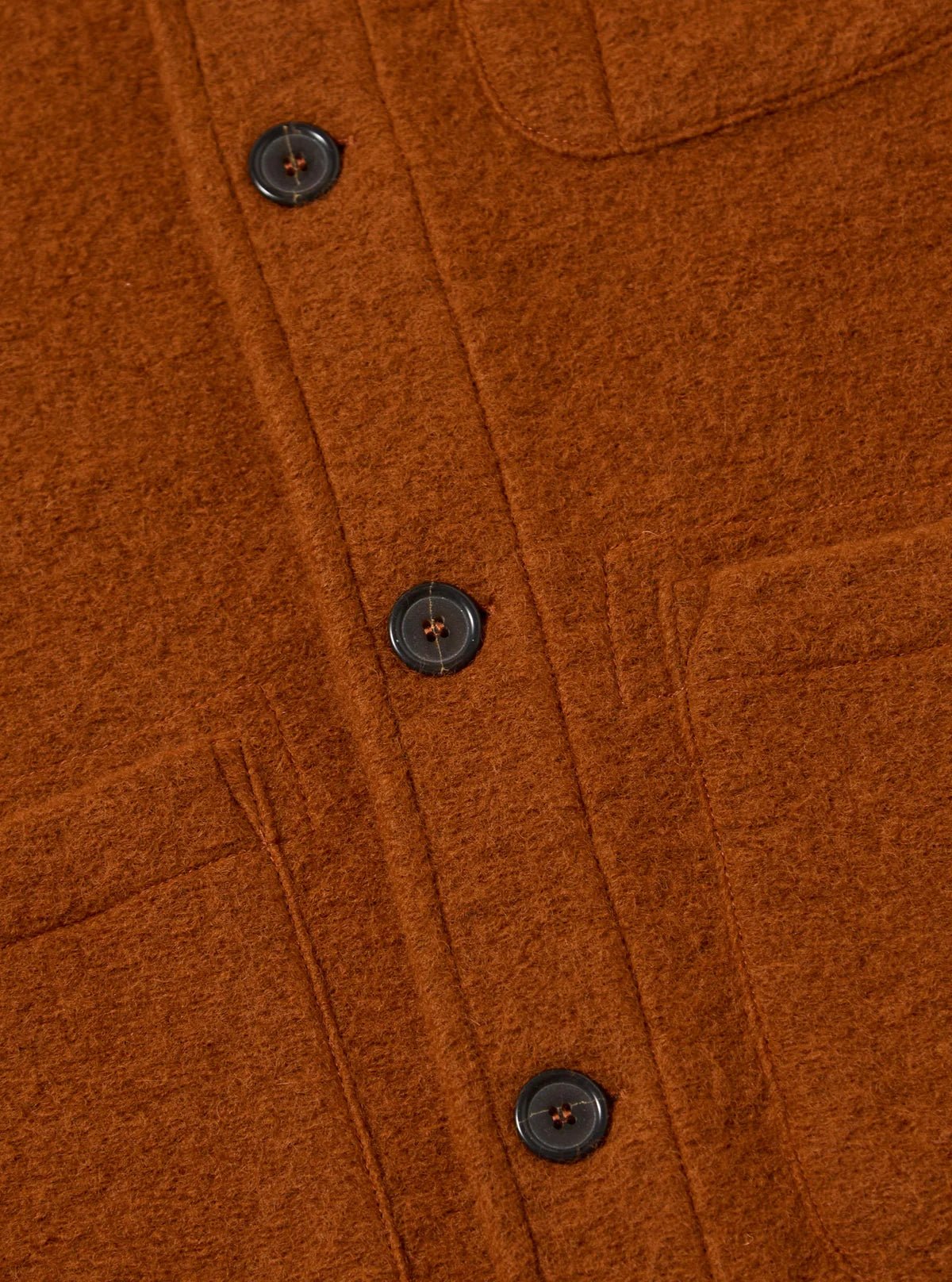 Universal Works Field Jacket Wool Fleece Rust - Steranko Clothing Manchester