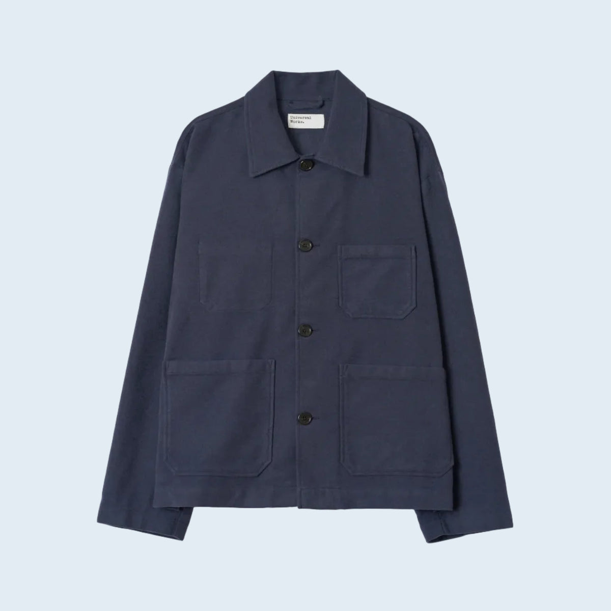 Universal Works Ives Jacket Comfort Moleskin Navy - Steranko Clothing Manchester