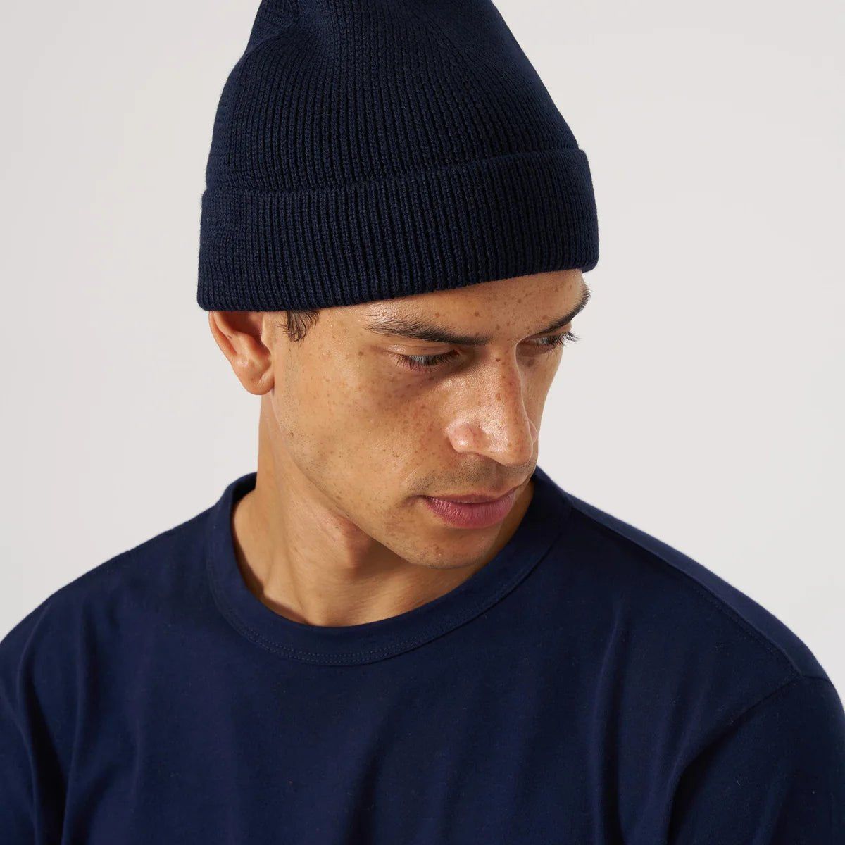 Universal Works Merino Wool Watch Cap Navy - Steranko Clothing Manchester