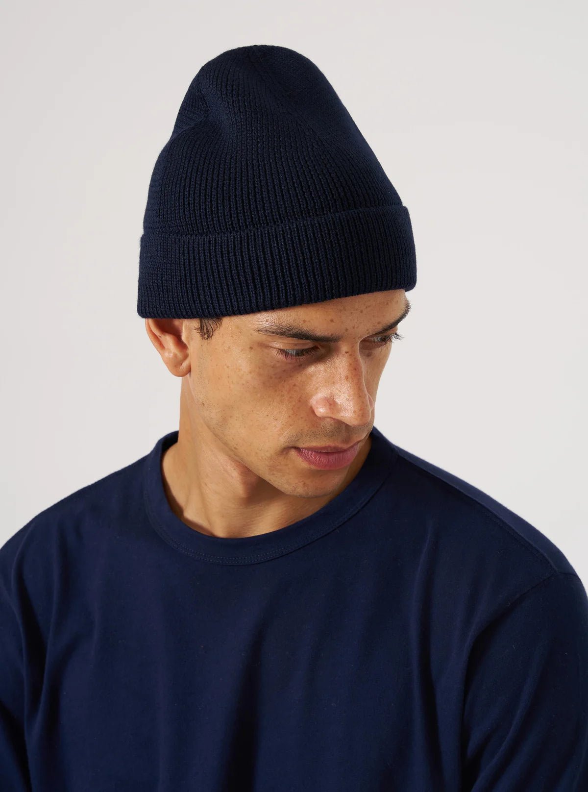 Universal Works Merino Wool Watch Cap Navy - Steranko Clothing Manchester