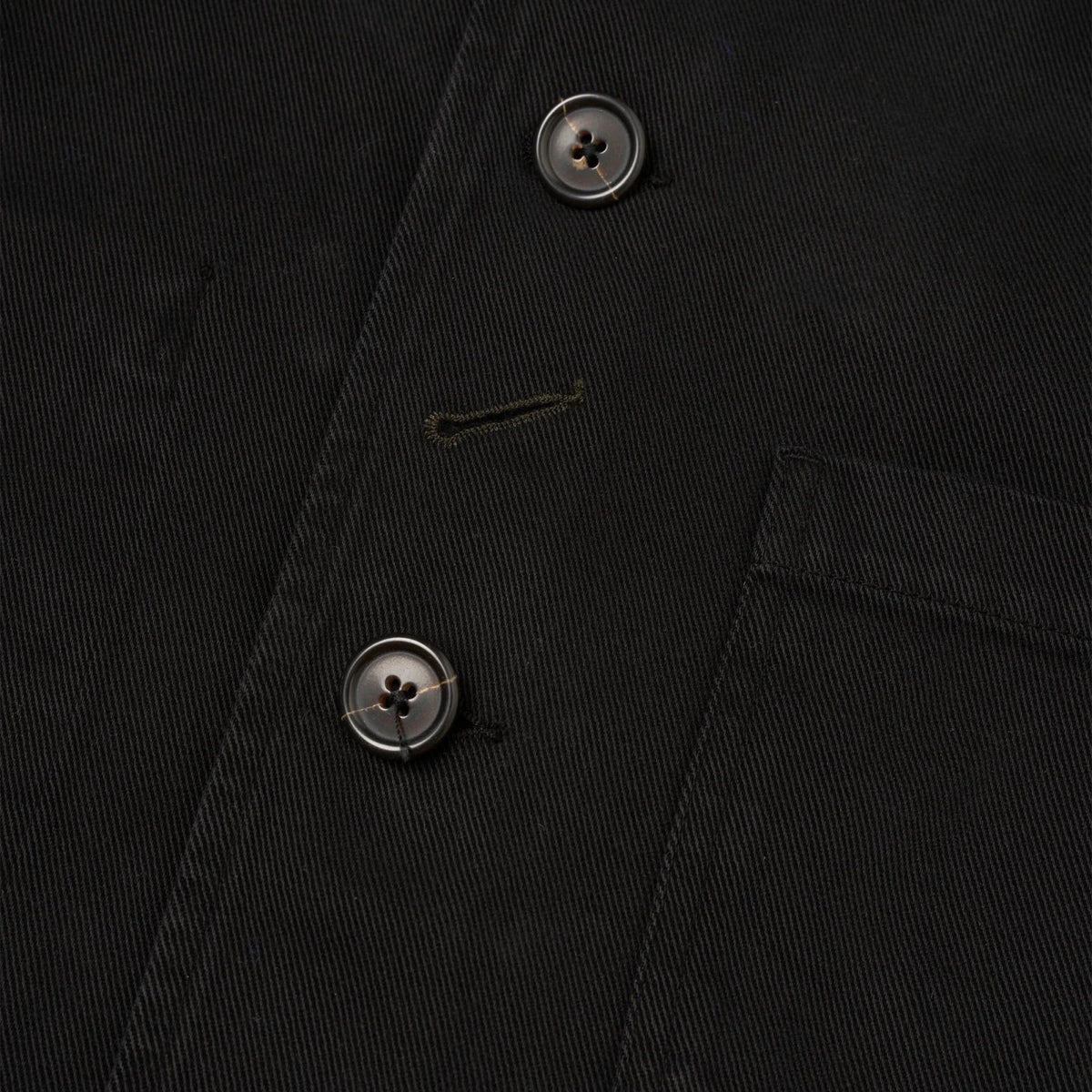 Universal Works OG Bakers Jacket Dexter Twill Black - Steranko Clothing Manchester