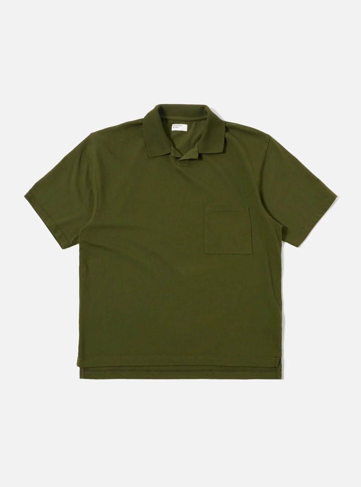 Universal Works Oversized Vacation Polo Olive - Steranko Clothing Manchester