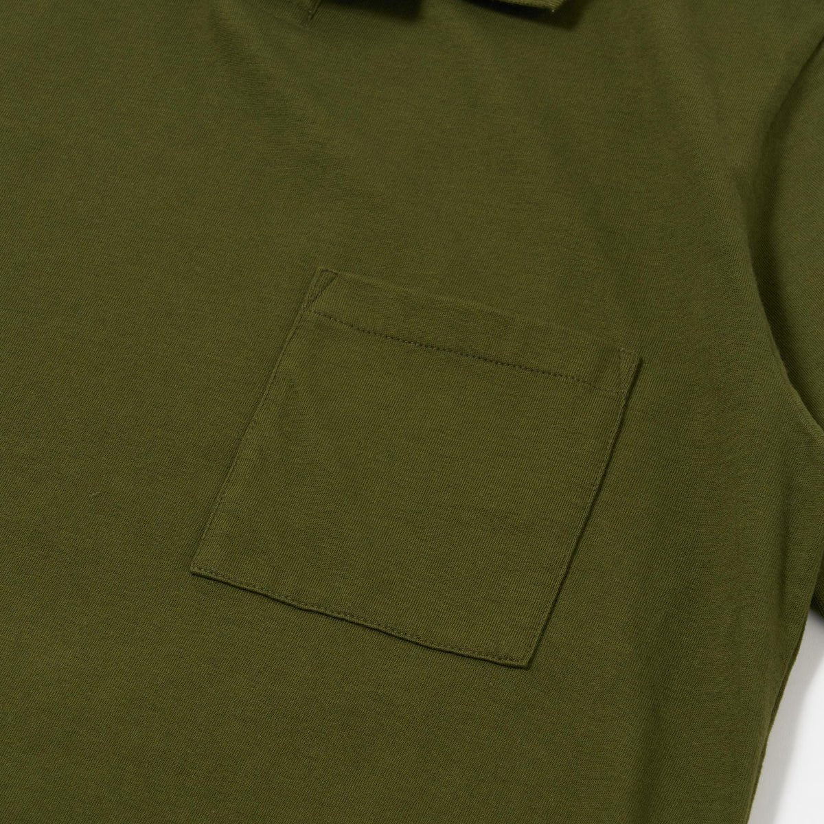 Universal Works Oversized Vacation Polo Olive - Steranko Clothing Manchester