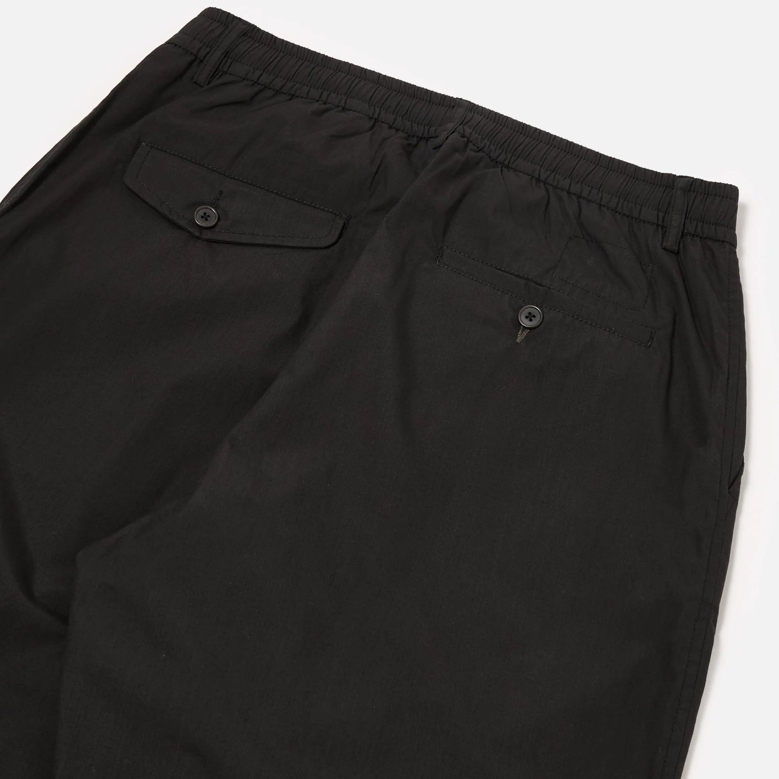 Universal Works Pleated Track Pant Black Tech - Steranko Clothing Manchester