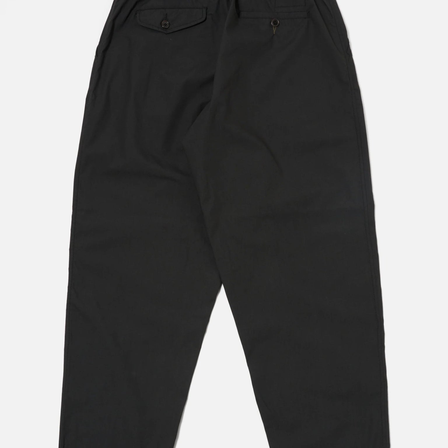 Universal Works Pleated Track Pant Black Tech - Steranko Clothing Manchester
