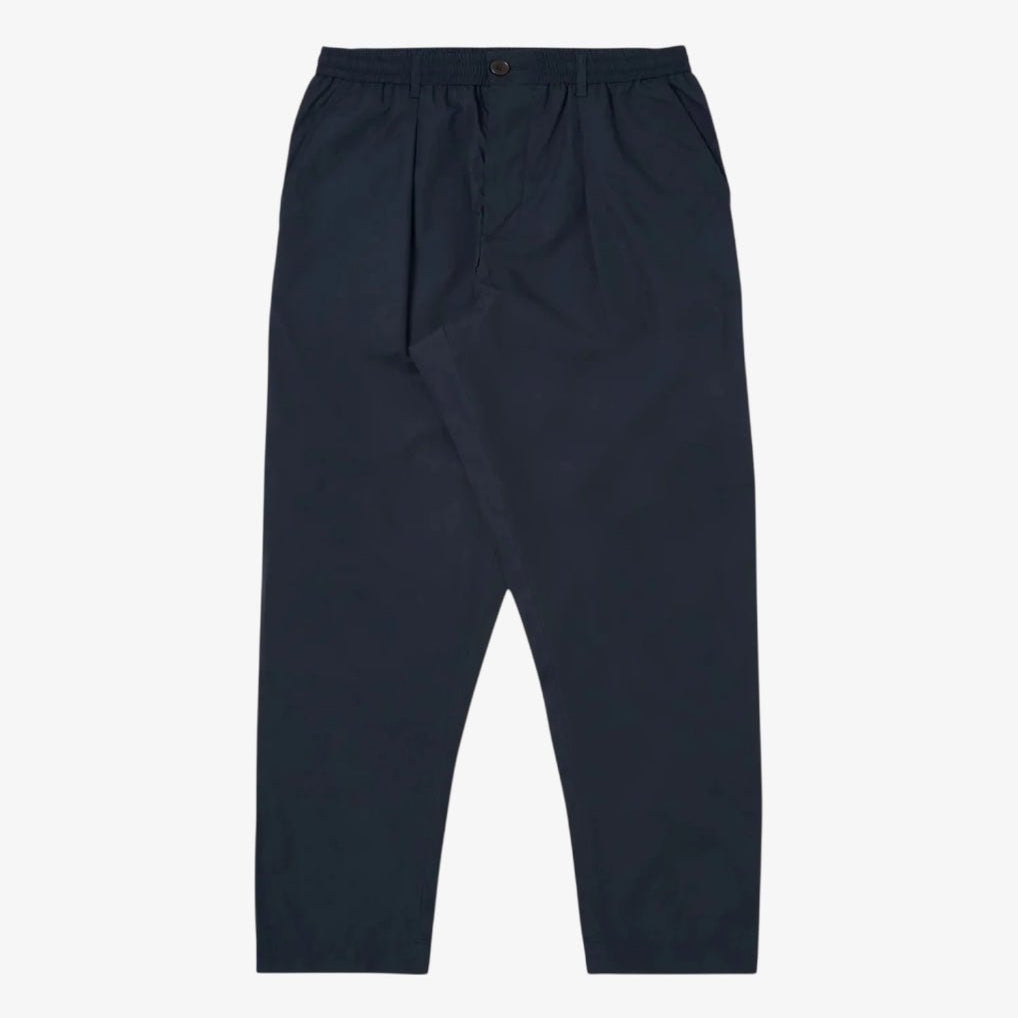 Universal Works Pleated Track Pant Navy Polytech - Steranko Clothing Manchester