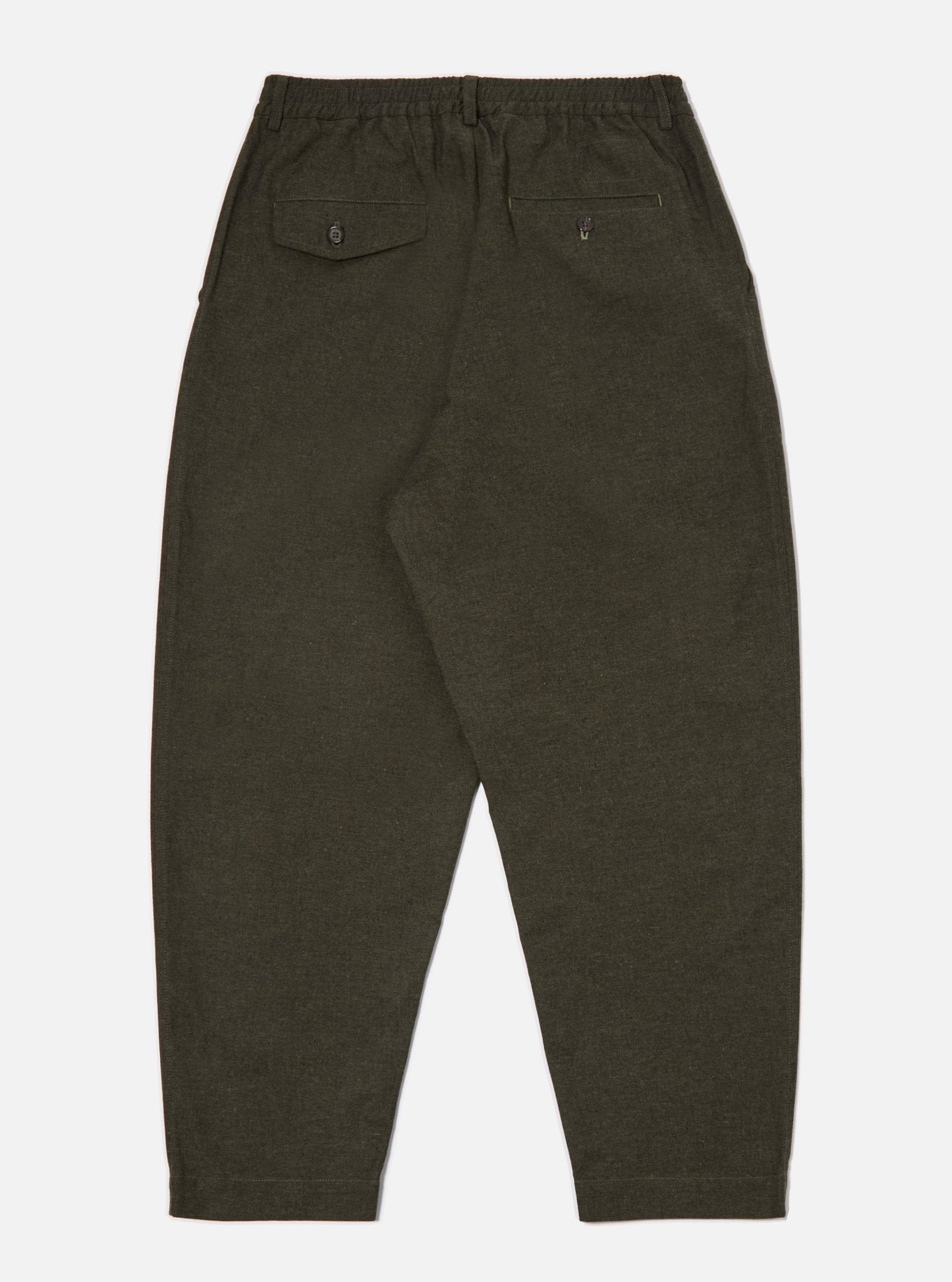 Universal Works Pleated Track Pant Olive - Steranko Clothing Manchester