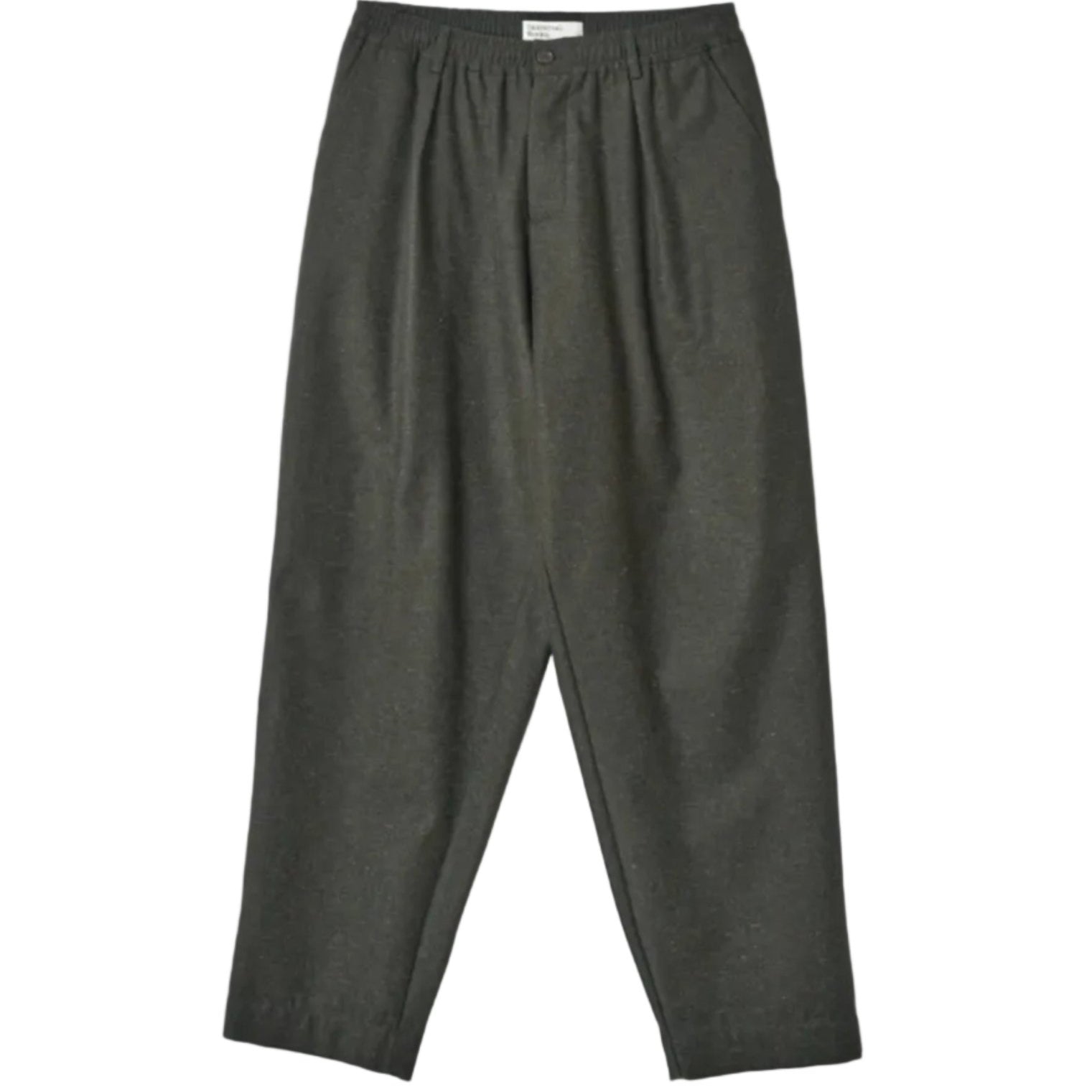 Universal Works Pleated Track Pant Recycled Olive Tweed - Steranko Clothing Manchester