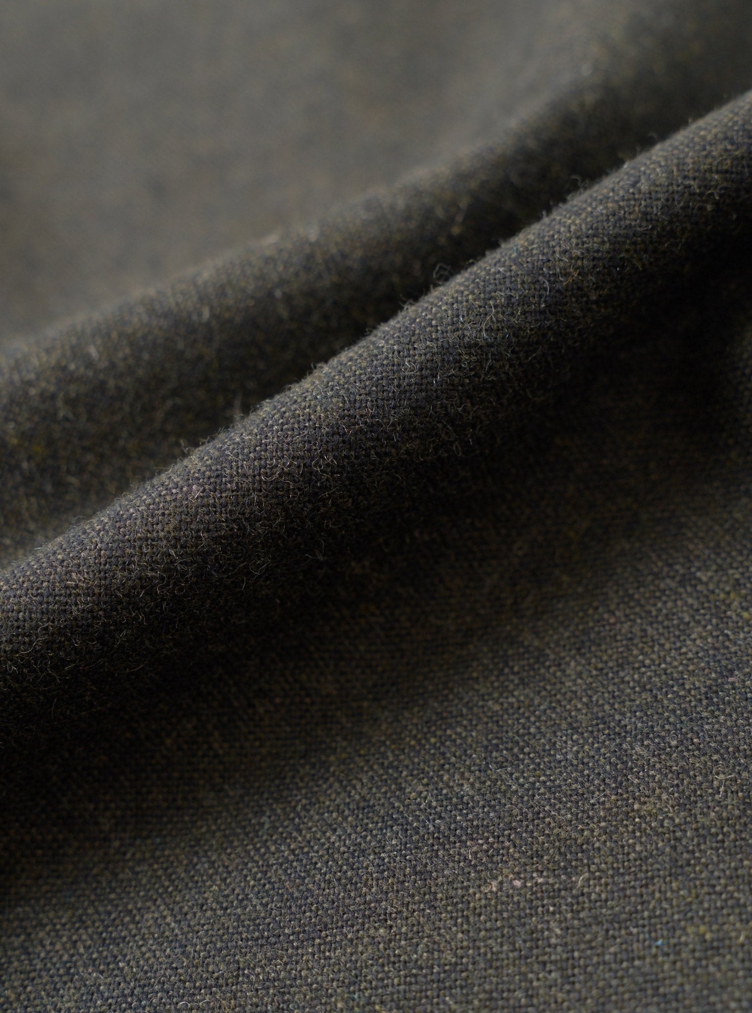 Universal Works Pleated Track Pant Recycled Olive Tweed - Steranko Clothing Manchester