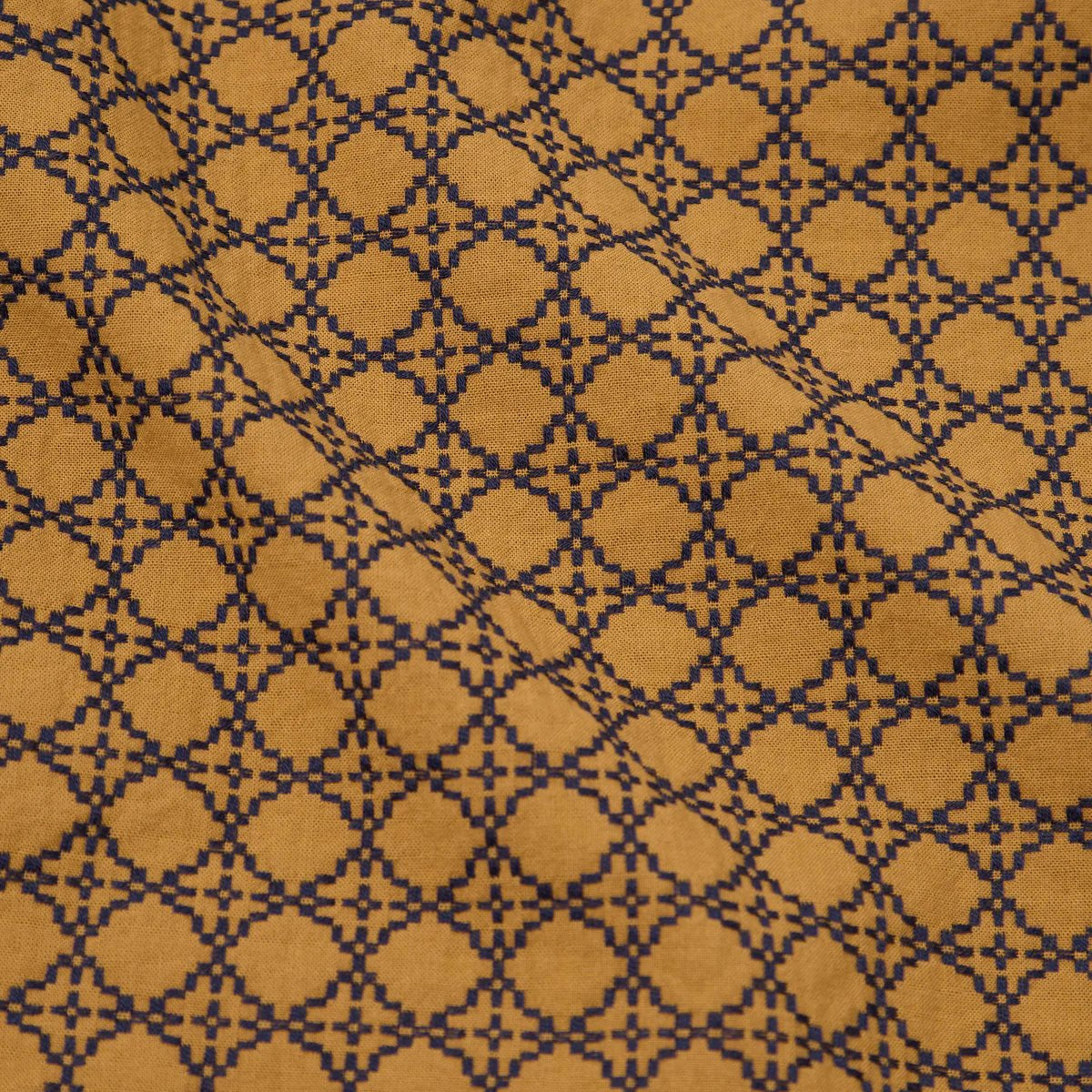 Universal Works Road Shirt Gold / Navy - Steranko Clothing Manchester