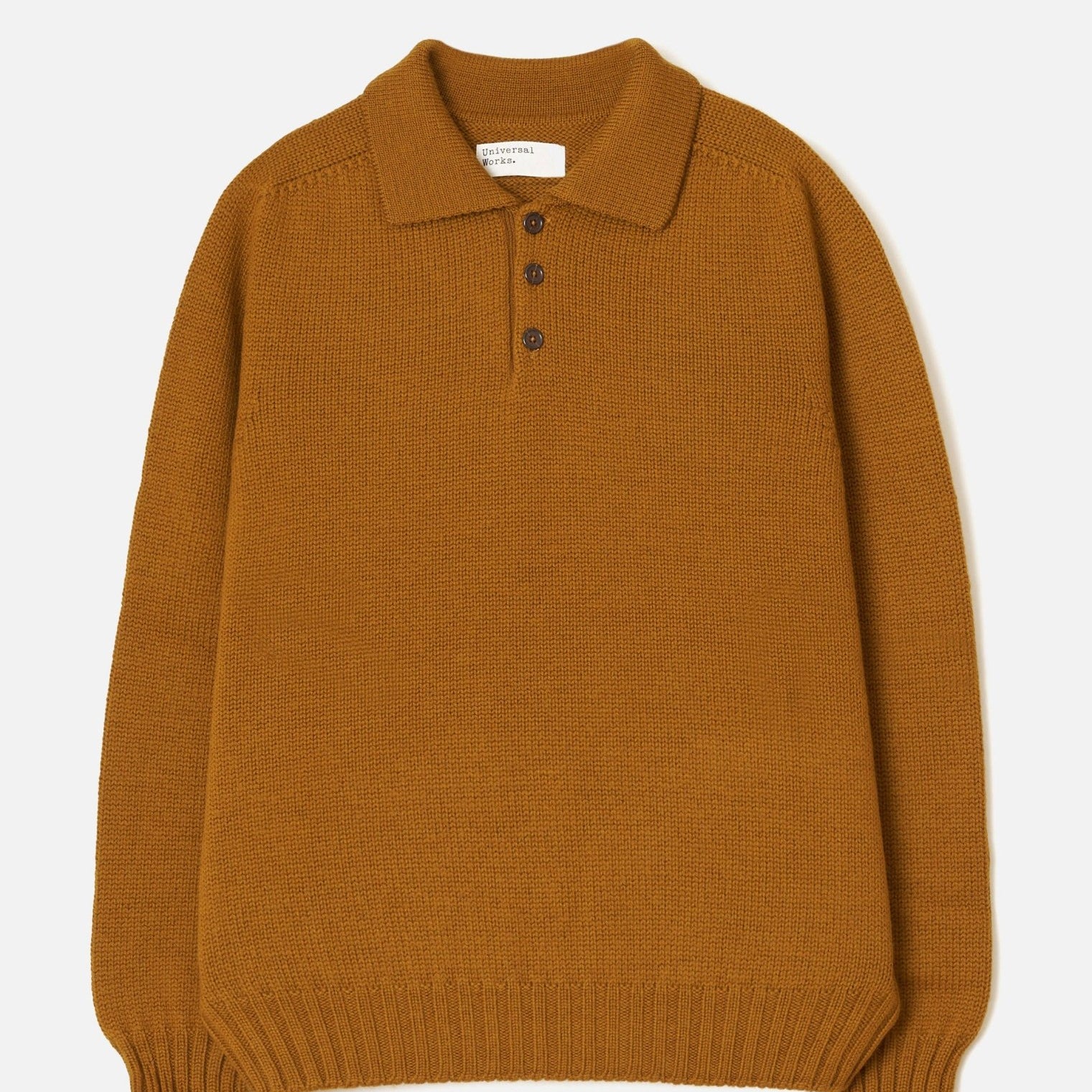 Universal Works Shetland Wild Curtis Sweater Gold - Steranko Clothing Manchester
