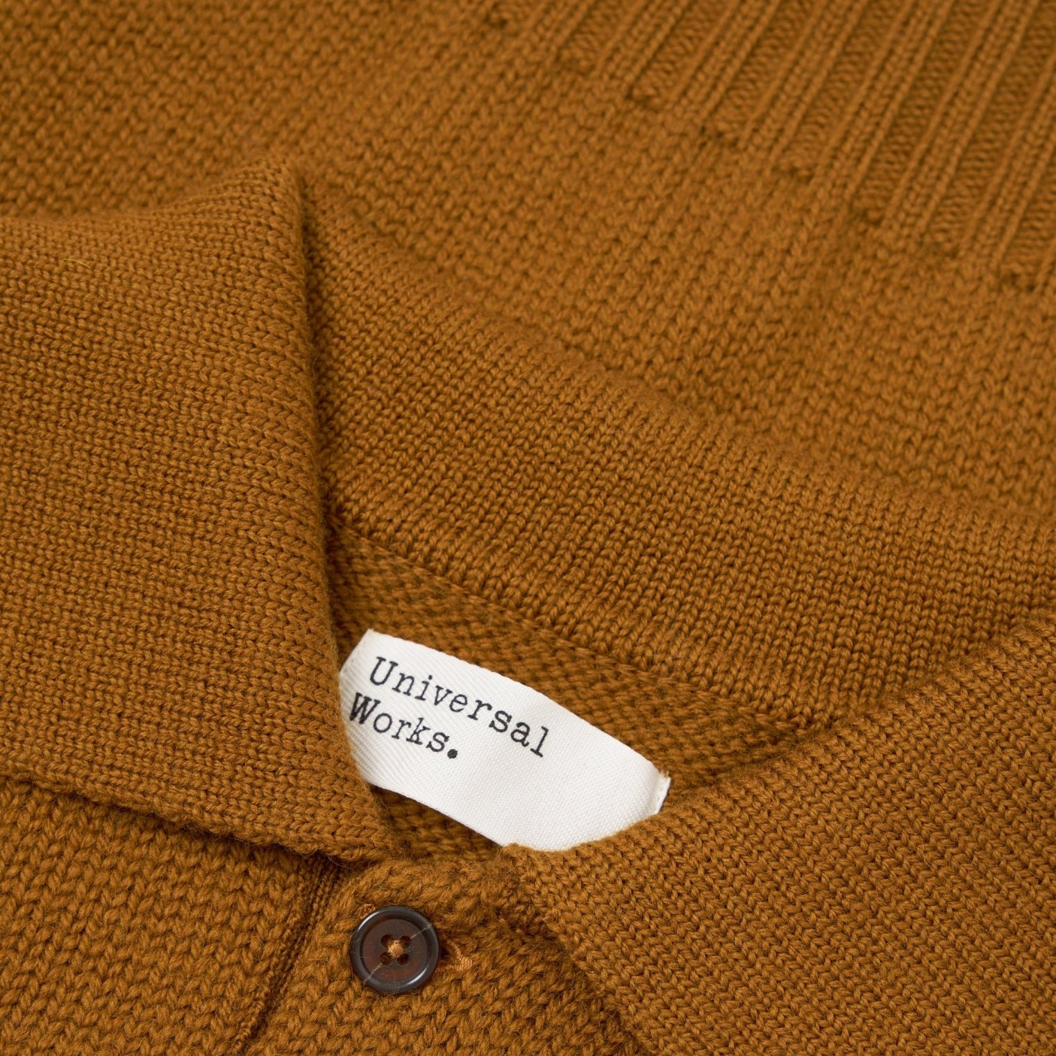 Universal Works Shetland Wild Curtis Sweater Gold - Steranko Clothing Manchester