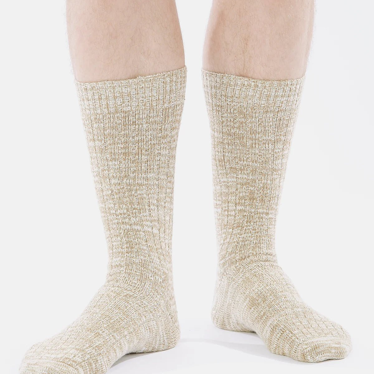 Universal Works Slub Knit Sock Dark Sand - Steranko Clothing Manchester