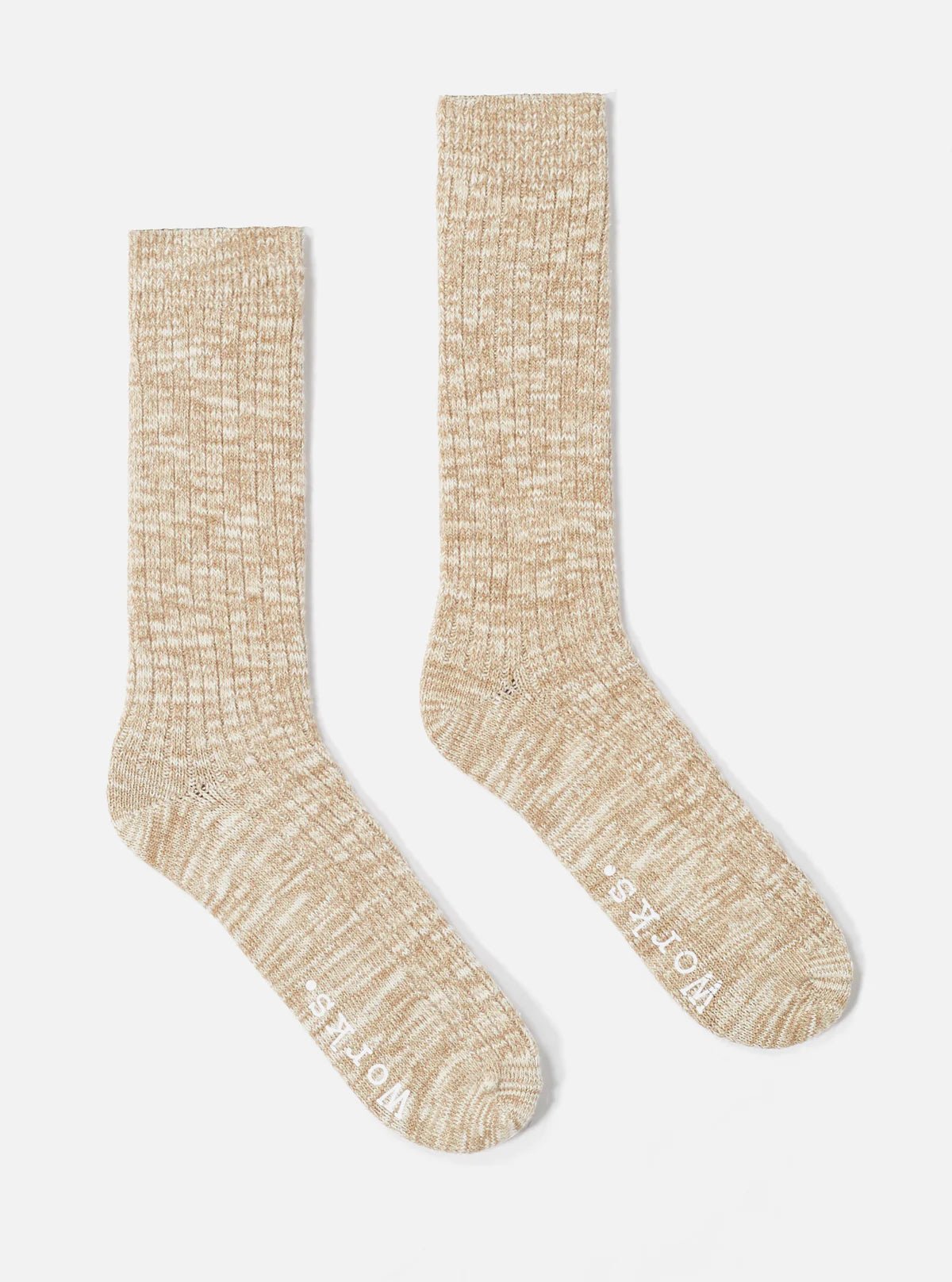 Universal Works Slub Knit Sock Dark Sand - Steranko Clothing Manchester