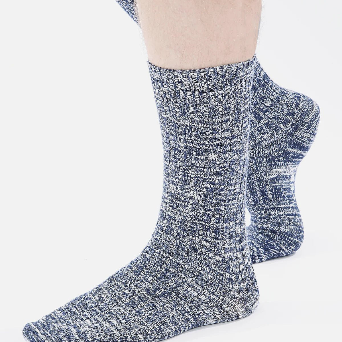 Universal Works Slub Knit Sock Navy - Steranko Clothing Manchester