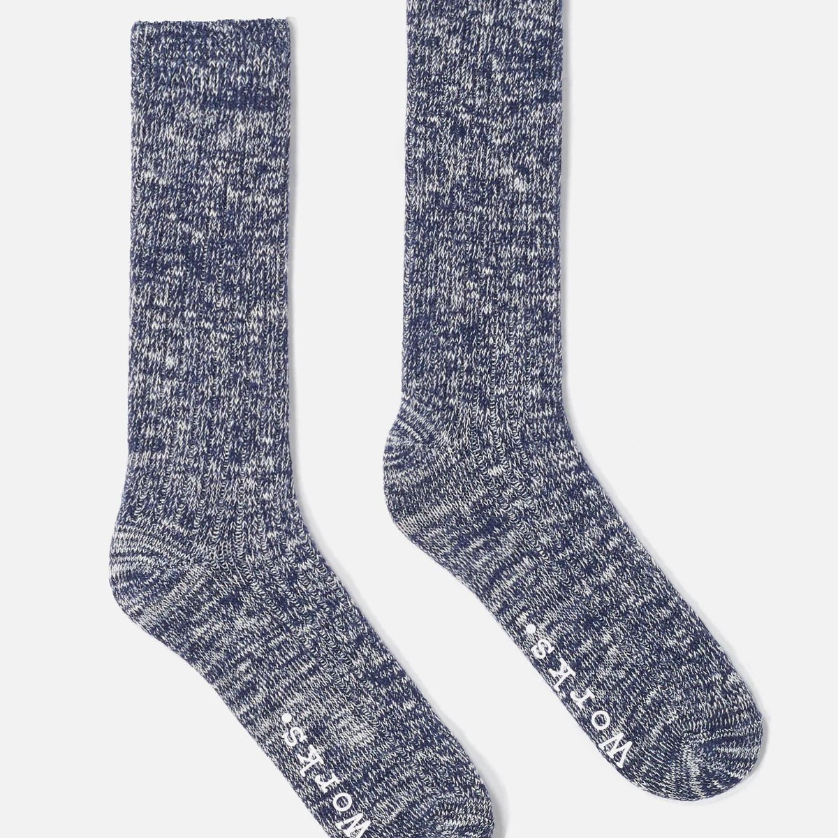 Universal Works Slub Knit Sock Navy - Steranko Clothing Manchester