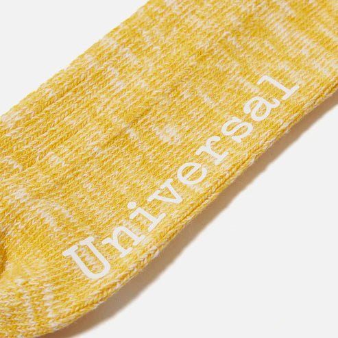 Universal Works Slub Knit Sock Yellow - Steranko Clothing Manchester