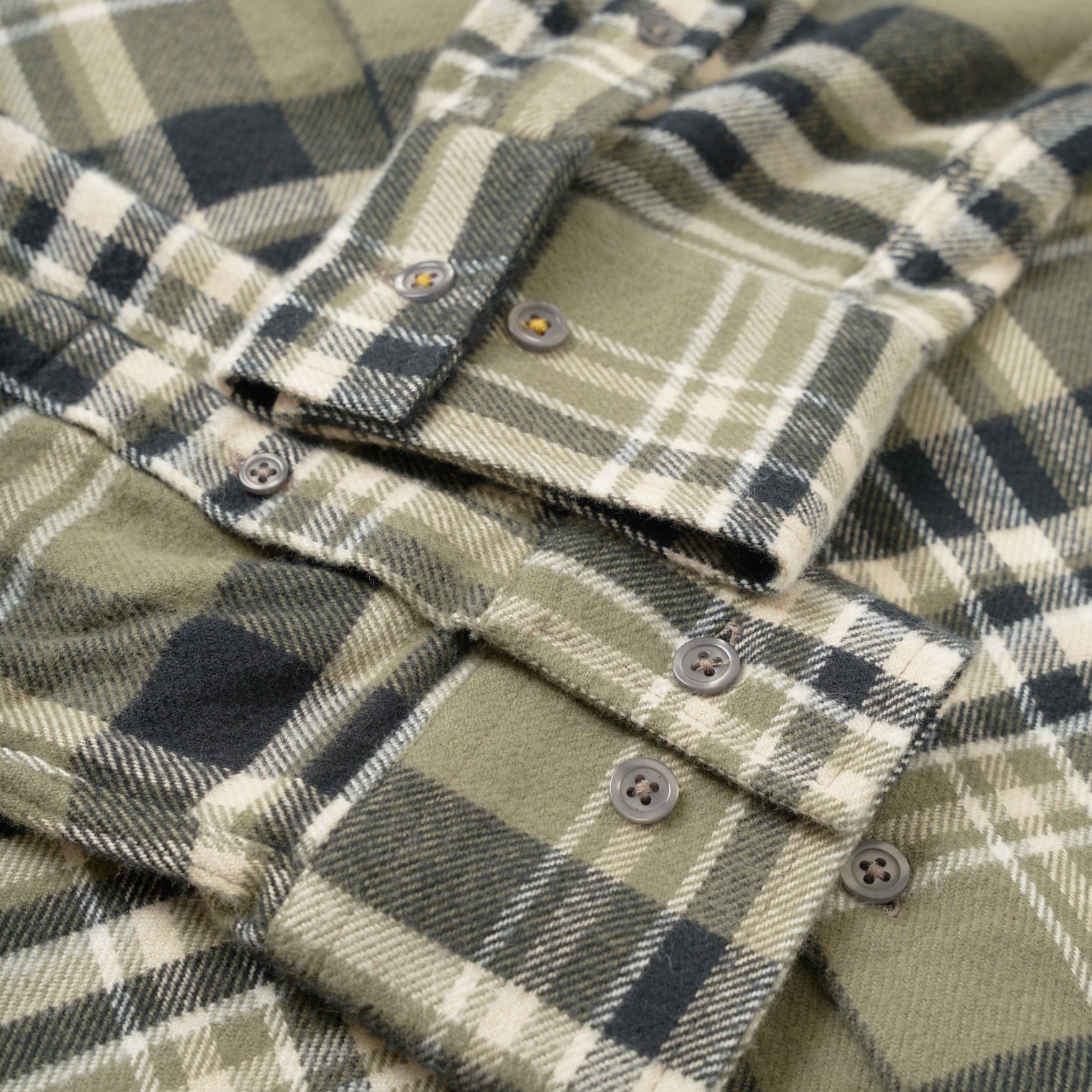 Universal Works Standard Shirt Olive Jazz Check - Steranko Clothing Manchester