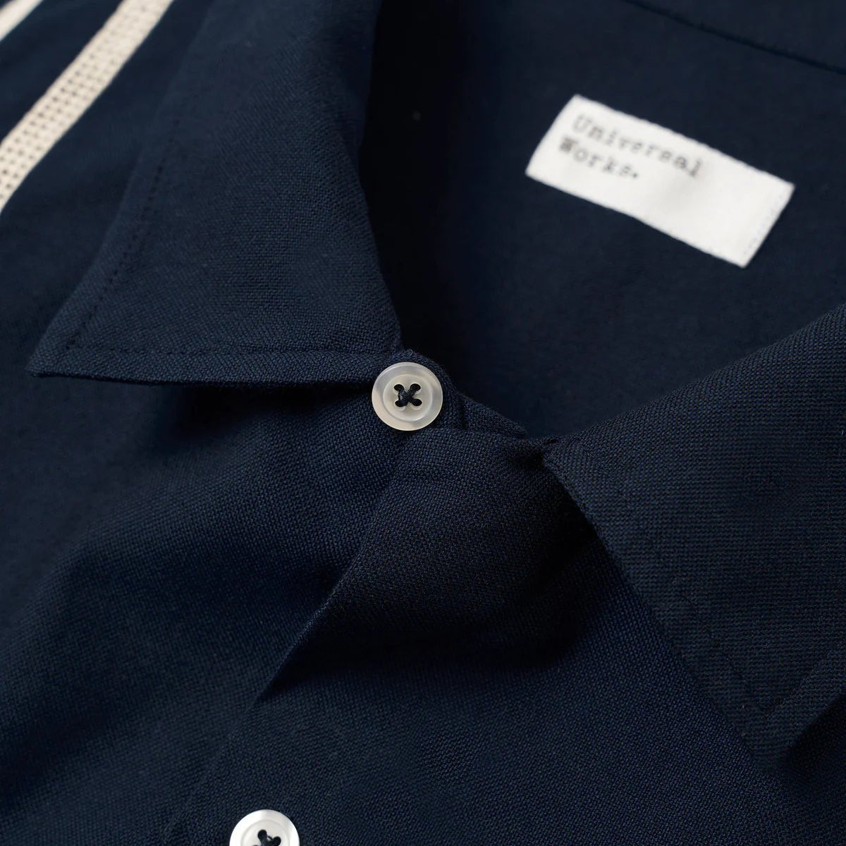 Universal Works Tropicana Shirt Classic Oxford Navy - Steranko Clothing Manchester